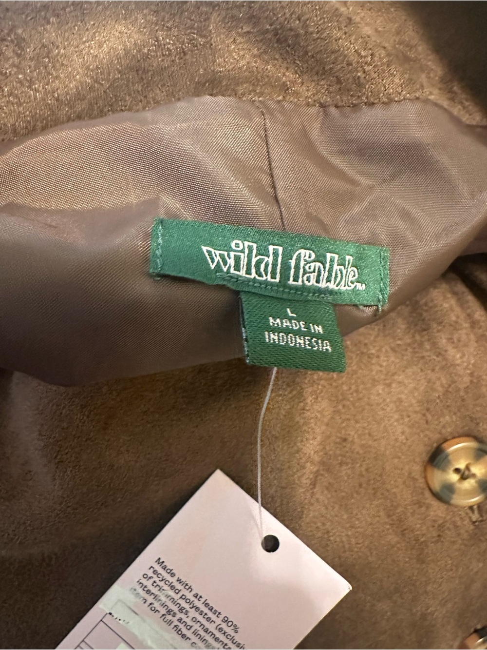 wild fable Brown Sleeveless Button-Front A-Line Dress NWT - Picture 4 of 4